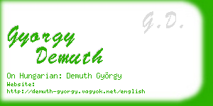 gyorgy demuth business card